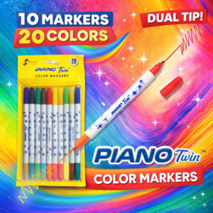 PIANO Twin Color Marker Set (10 Marker X 2 Color)